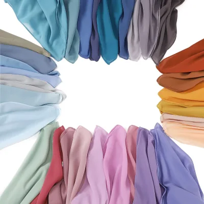 New Hot Selling Muslim Head Wraps HeadScarf With Pearls Premium Chiffon Hijab Scarf Shawl Women