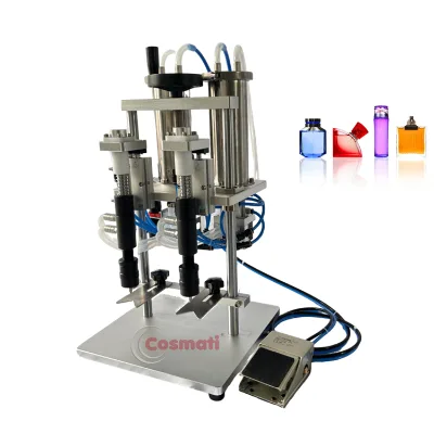 Semi-Automatic Small 2 Heads Perfume Filling Machine Glass Fill Material for Oils