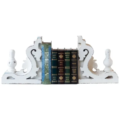 Farmhouse Decor High Grade Handmade Antique Luxury Wall Decor Wooden Book End Bookend Home Office Custom Decorative Bookends