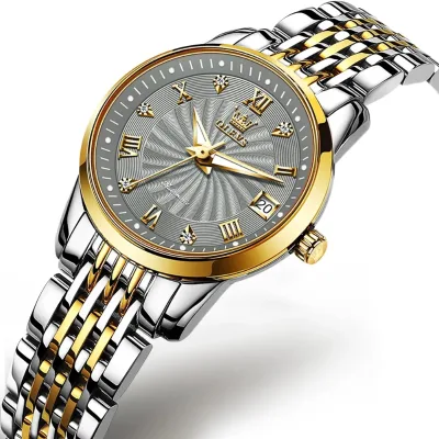 OLEVS 6630 Waterproof Stainless Steel Strap Watches Women Automatic Mechanical Business Diamond Women Wristwatch