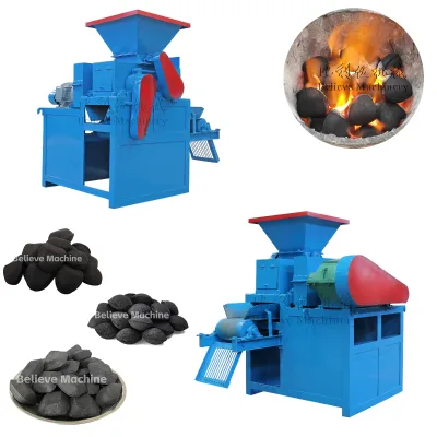 Charcoal Double Roller Ball Press Machine Charcoal Briquette Machine Charcoal Powder Making Machine
