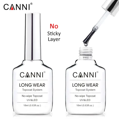 CANNI 18ml Long Wear Top Coat Peel off Remove Water Base Coat Diamond Super Bright Glossing Top Coat Wholesale Nail Supply