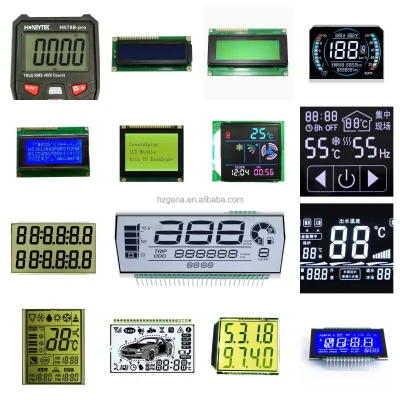 Special Shaped COG LCD Display Screen for Cars FPC Connection STN Type Color Line Printing Segmented LCD Screen Module