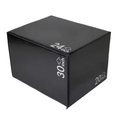 3 in 1 Soft Plyo Jump Box for Plyometric Exercise Fitness Safe Box 20" 24" 30" for Fitness