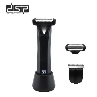 IPX6 Waterproof Electric Body Hair Trimmer 2W 7000RPM Rechargeable Men Body Groomer Pubic Ow Noise Hair Shaver Fast Charging