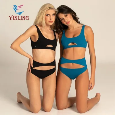 High Quality Designer Logo Pole Dance Wear Polyester Material Breathable Performance Wear