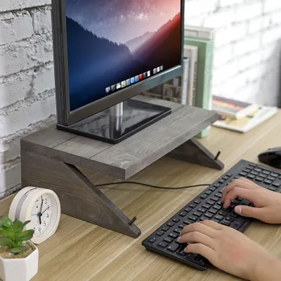 Monitor Stand Riser Office Desk Shelf Organizer with Drawer and Pen Holder Computer Stand Office Organization