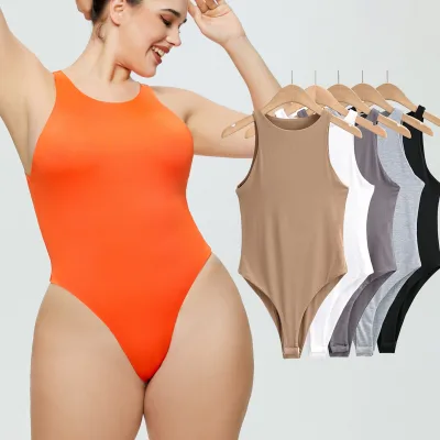 Hot Selling Sexy Jumpsuit in Europe and America Slim Fit Spicy Girl Jumpsuit Wearing Solid Color Tight Jumpsuit for Women