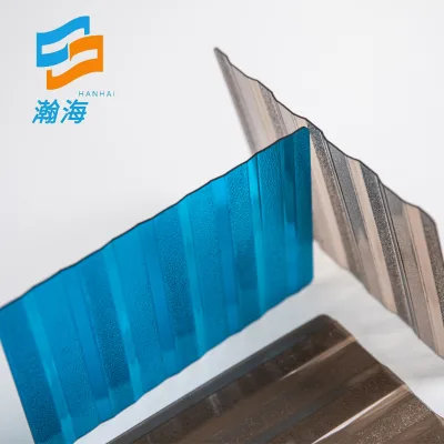 1mm-2mm Scrub Particle PC Translucent Corrugated Panels /High Strength Corrugated Plastic Roofing Sheets