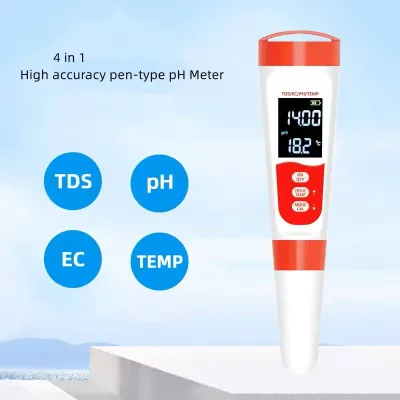 High Quality Digital PH/TDS/EC/Temp 4 in 1 Meter PH TDS 3 in 1 Meter
