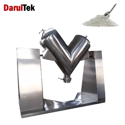 Vertical V Barrel Dry Powder Mixer 100L Metal Powder Closed Discharge Stirring Machinery