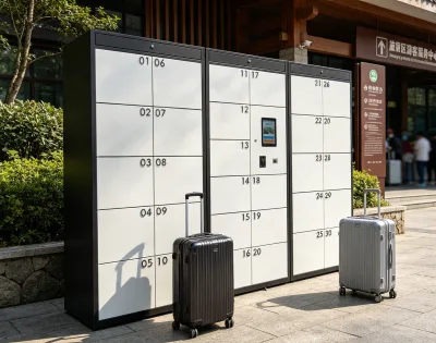 24/7 Hours Self Service Smart Luggage Storage Locker Airport Railway Station Smart Lockers Tourist Nayax Pos Payment Compitable