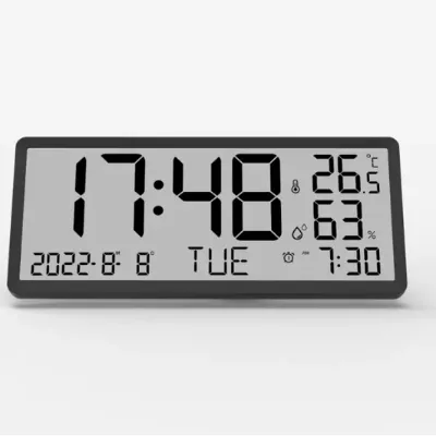 Hot Sale Electronic Calendar Temperature & Humidity LCD Smart Super Big Screen Modern Design Big Bold Font Wall Clock