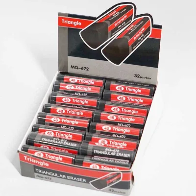 Promotional Fancy School Office Wide Use Pencil Eraser/Triangle Black Eraser with Custom logo