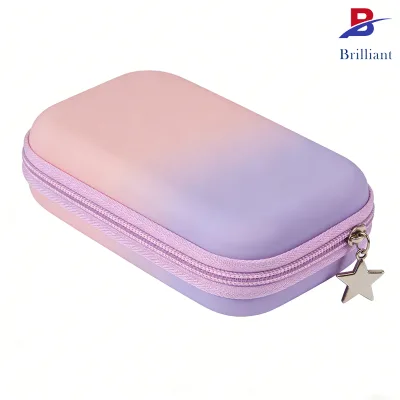Waterproof Digital Camera EVA Hard Shell  Case Gradient Protective case Charger & Hard Drive Carrying Pouch with Star Zippers