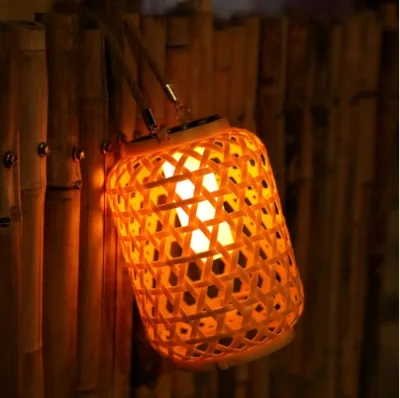Chinese Retro Style Outdoor Solar LED Lantern Portable IP65 Chinese Lantern for Courtyard Decoration