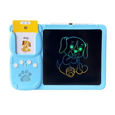 Talking Flash Cards LCD Drawing Tablet 112 255 Cards Arabic English Spanish French German Portuguese Educational Toy for Ages