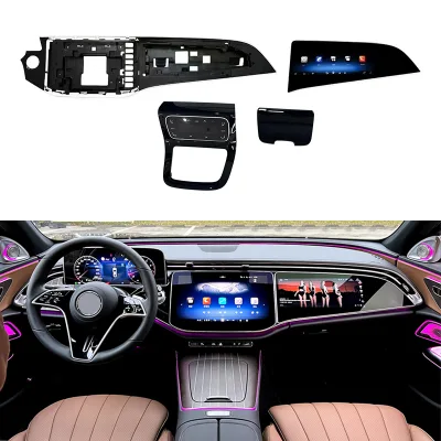 NEW 2024-2026 Central Control Passenger Screen Modification Rear air Conditioning Panel Upgrade Kit for Benz E-Class W214