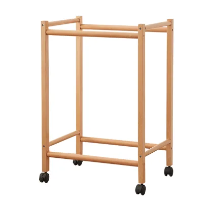 Jeans Scarf Sweatpants Movable Pants Stand Rolling Cart Trolley Wooden Trousers Pants Rack