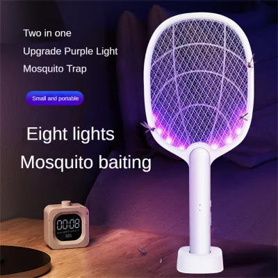 Wholesale Purple Light Electric Mosquito Beater Automatic Mosquito Trap 2-in-1 Mosquito Lamp Household Insect Repellent