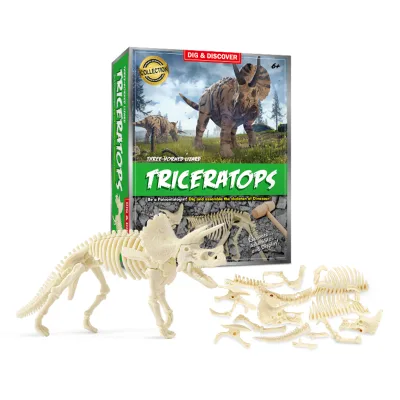 Cpc New Arrival Educational Eco-friendly Kid Present Triceratops Dig Kit Dino Skeleton Assemble Toy Dig It Out