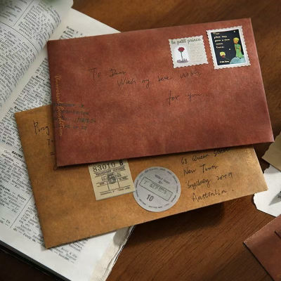 Vintage Kraft Envelope Retro Envelopes Wholesale Postcard,Flat Paper Merchandise Bags Gift Envelopes
