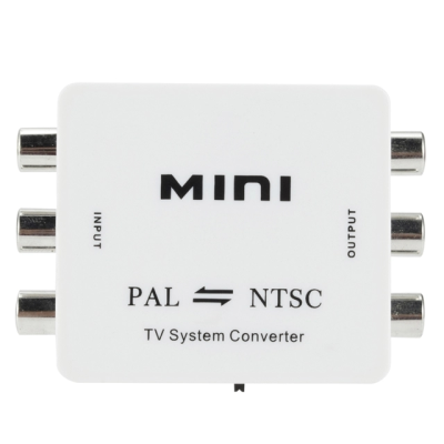 Mini Bi-Directional TV Format Converter PAL/NTSC/SECAM  Video Convertor 3RCA Input/Output Video Splitters Converters