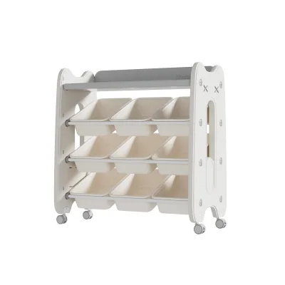DY Children Toy Organizer Multi-Tier Shelving Unit Storage Cabinet Baby Picture Book Rack Bookshelf Circle Shape