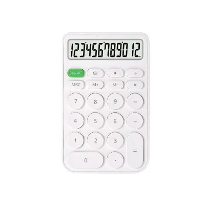 Kids love Portable White Calculator 12 Digits Electronic Professional Student Supplier Calculator