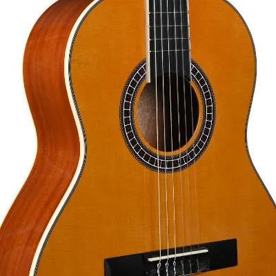 36 Inch 3/4 Glossy Handcrafted Full Wood Classical Guitar Red Spruce Wood