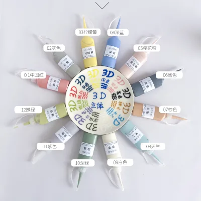 Underglaze Ceramic Pigments 3D Three-dimensional Glaze Outlining Decoration Relief Carving Creative Painting and Coloring