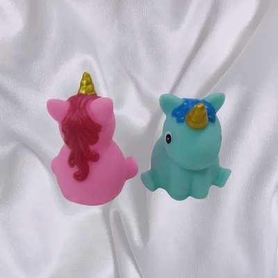 Vinyl Animal Bath Toys Squirters Electric Bathroom Water Cute Unicorn Touch Activated Water Light Bath Toy