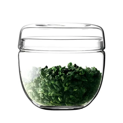 Factory Wholesale Portable Coffee Bean Storage Container Glass Tea Leaf Jar Dust Proof Glass Storage Jar