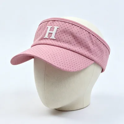 100% Polyester Summer Sports Casual Sun Protect Sun Visor Hat Adjustable Golf Visor with Custom Embroidery logo