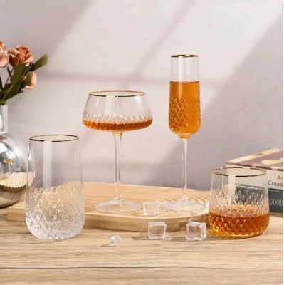 Factory Direct Creative Crystal Cocktail Glass Wide Mouth Mixing Glass for Bar & Nightclub