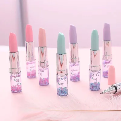 Cute Fashional 0.5mm Promotional Creative Floating Liquid Glitter Lipstick Pen for Gift