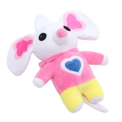 Best Made Custom Toys Stuffed Animal Cute Pet Pink Heart Ear Mouse Toy  Animal for Kids Gift Soft Plush Toys for Embroidery
