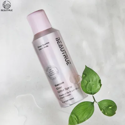Private Label Glitter Shiny Spray Non-Sticky Formula for Hair and Body Wholesale Custom Glitter Spray