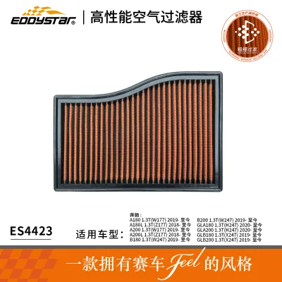 EDDYSTAR High Flow air Filter Wash Panel air Filters for Mercedes-Benz A-Class B-Class GLA/GLB W177 Z177 W247 H247 X247 ES4423