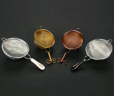 Personalized Design Gold Color Japanese 304 Stainless Steel Mesh Matcha Tea Strainer Filter
