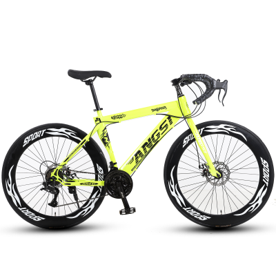 High Quality Race Roadbike Cycle Cheap Carbon Fiber 21 Speed 700C Road Bike High Carbon Steel Bicycle Road Racing Bike