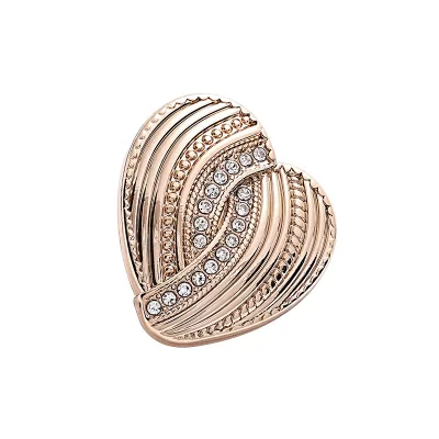 Diamond-Set Elegant Gold Fashion Jacket Suit Eco-Friendly Zinc Alloy Shank Button Rhinestones Logo Plated Cloth Coats Elegant