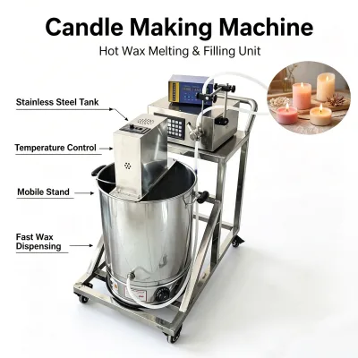 Factory Price Candle Wax Mixing Heating Filling Machine Raw Wax Melt Machine Soap Melting Machine Wax Melting Tank