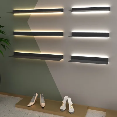 GQK High Quality Modern Design LED Book Display Shelf Aluminum Alloy for Living Room Bedroom Home Office OEM Custom