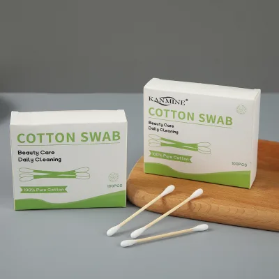 Organic Bamboo Cotton Buds Private Label Gun Cleaning Cotton Swabs Cleanroom