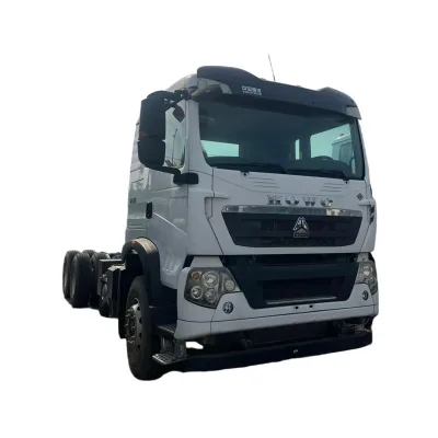 Used HOWO 6x4 Container Chassis 371HP Right Hand Drive ZZ1257 Cargo Chassis with Twist Lock for 20ft 40ft Container Transport