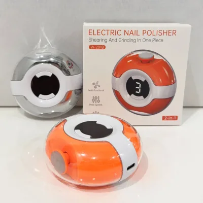 Portable Electric Nail Grinder for Baby Adult Rechargeable Lightweight Mini Nail Trimmer with LED Light Dust Catcher for Salon