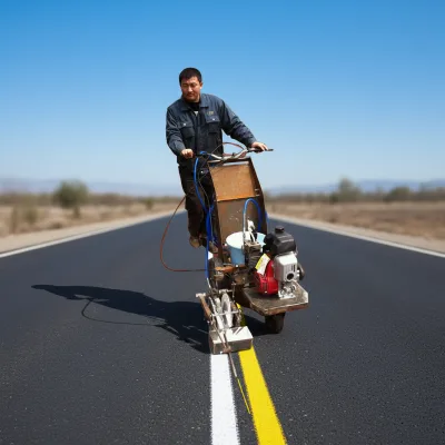 Wholesale Factory Price Road Lane Marking Machine 9.5Hp Honda Engine Fully Hydraulic System