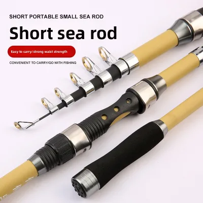 Ultra-Short Sea Fishing Rod-Extra-Hard Fiberglass Reinforced Plastic Long-Range Casting Surf Fishing 44cm Collapsed Length Hard