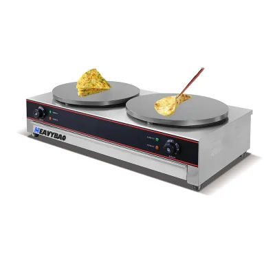 Heavybao Commercial Rotating Professional Crepe Mmaker Fast Food Machines Commercial Pancake Machine